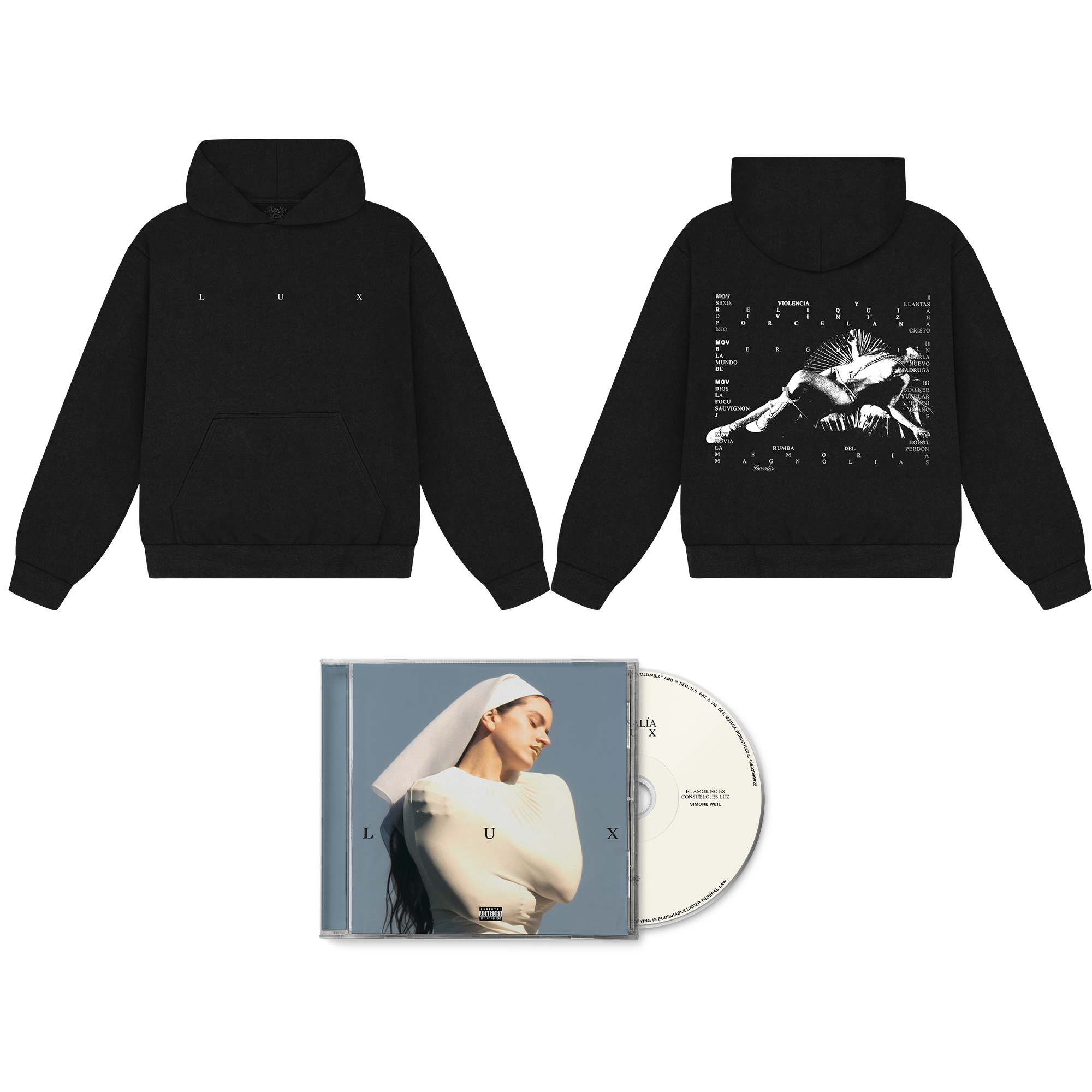 Pack Hoodie Noir CD ou Vinyle