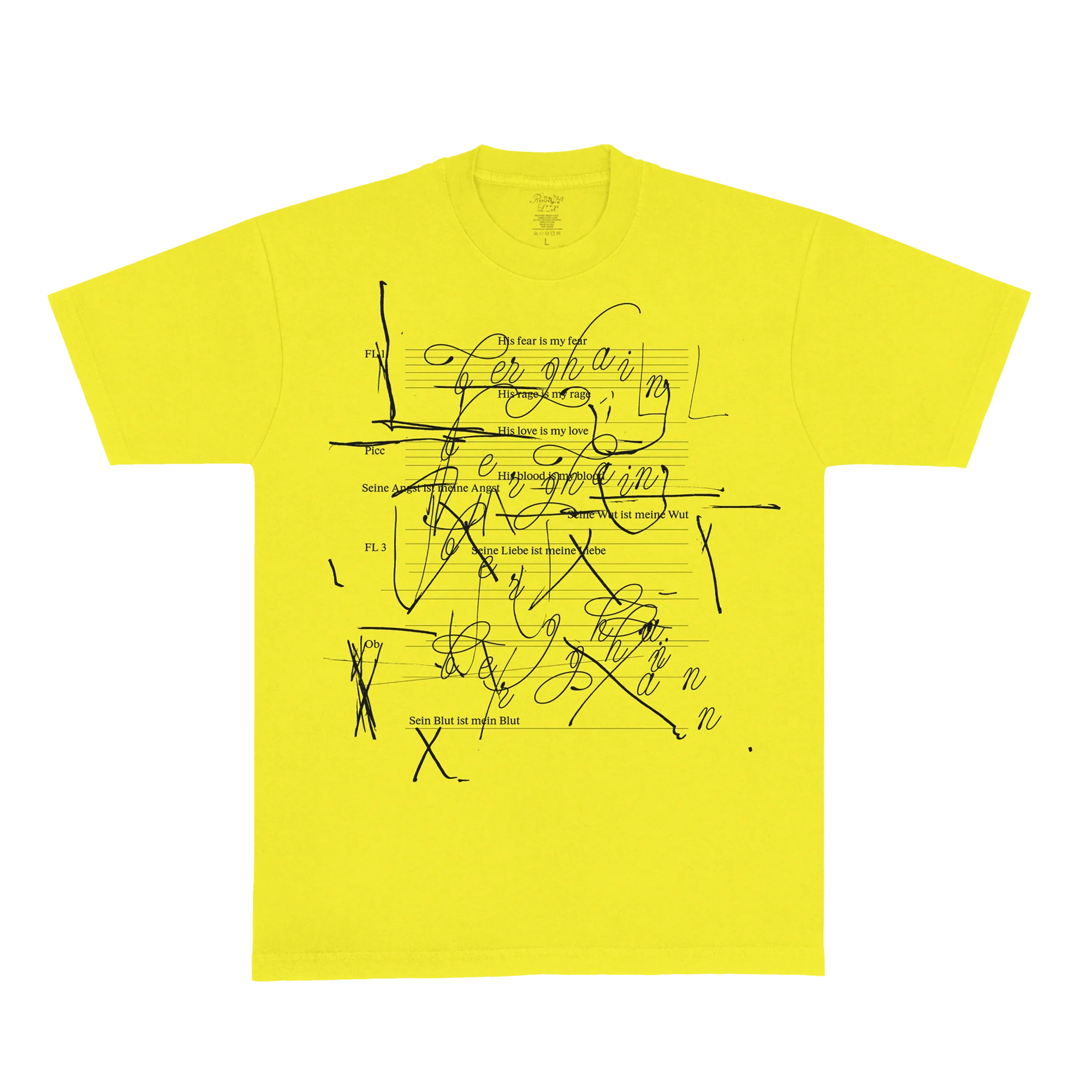 YELLOW MUSIC NOTES TEE